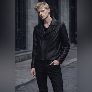 Authentic Acne Studios Gibson Leather Jacket – Black (EU 46 / XS)